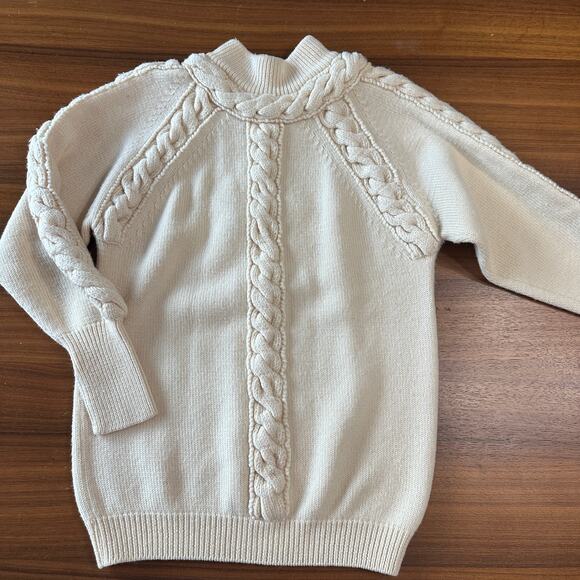 Vintage Capriccio 100% Wool Cream Cableknit Sweater, Made in Italy, Medium - Picture 1 of 9